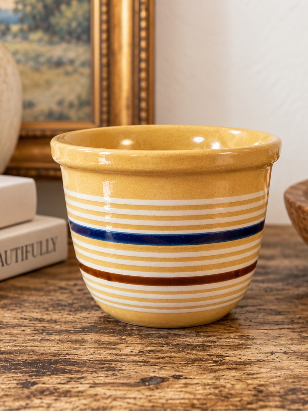 Vintage Stoneware Crock Bowl